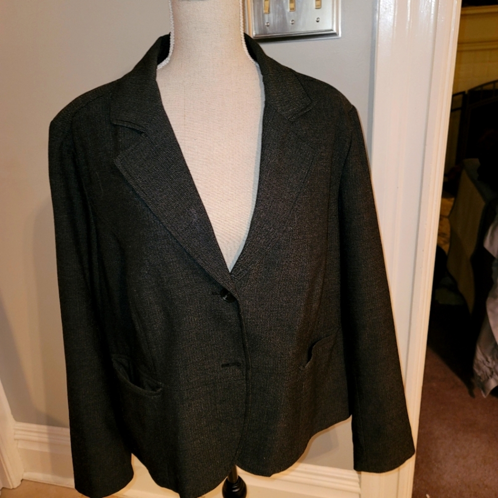 Gray suit jacket